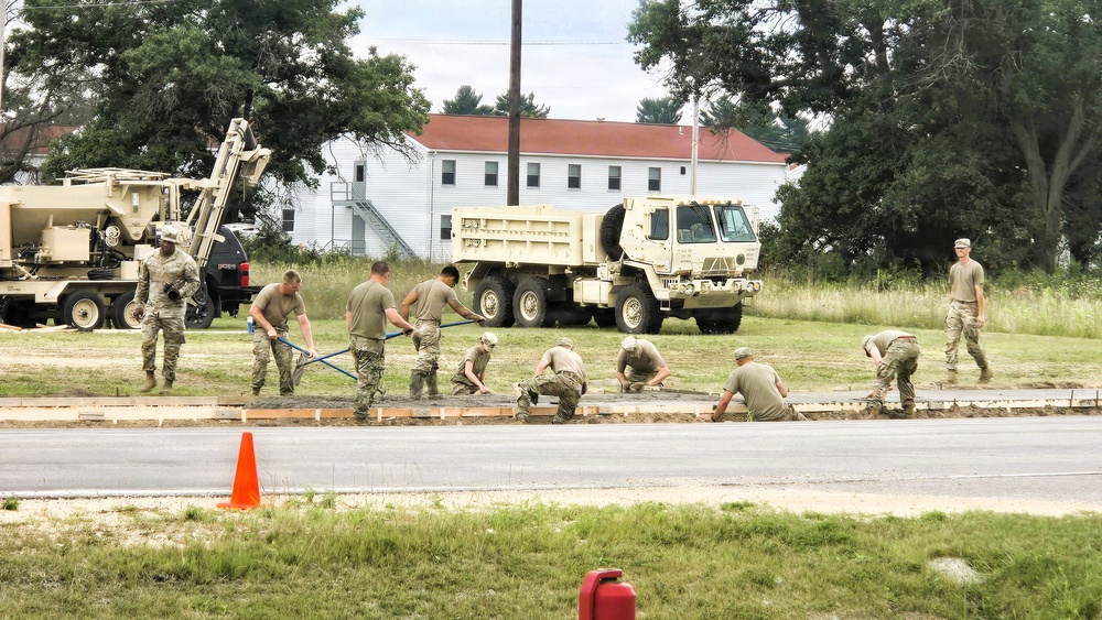 609th Engineer Detachment supports Fort McCoy sidewalk troop project during Warrior Exercise '26