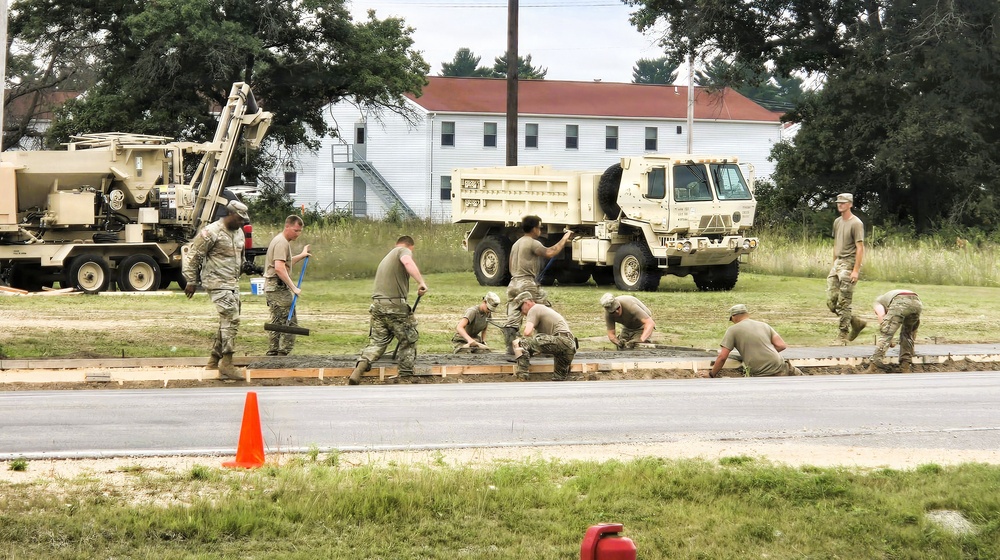 609th Engineer Detachment supports Fort McCoy sidewalk troop project during Warrior Exercise '26