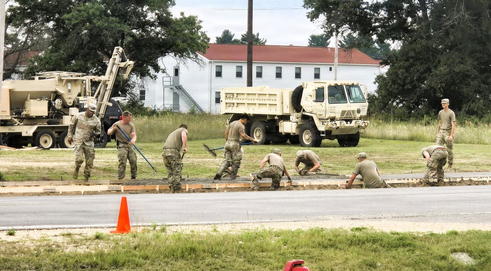 609th Engineer Detachment supports Fort McCoy sidewalk troop project during Warrior Exercise '26