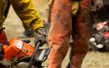 U.S. Army Soldiers from 7th Infantry Division activated as wildland firefighters on the Modrite Fire