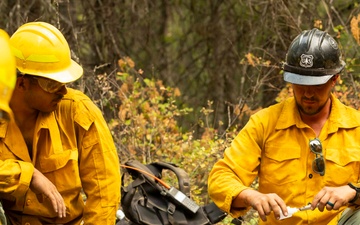 U.S. Army Soldiers from 7th Infantry Division activated as wildland firefighters on the Modrite Fire