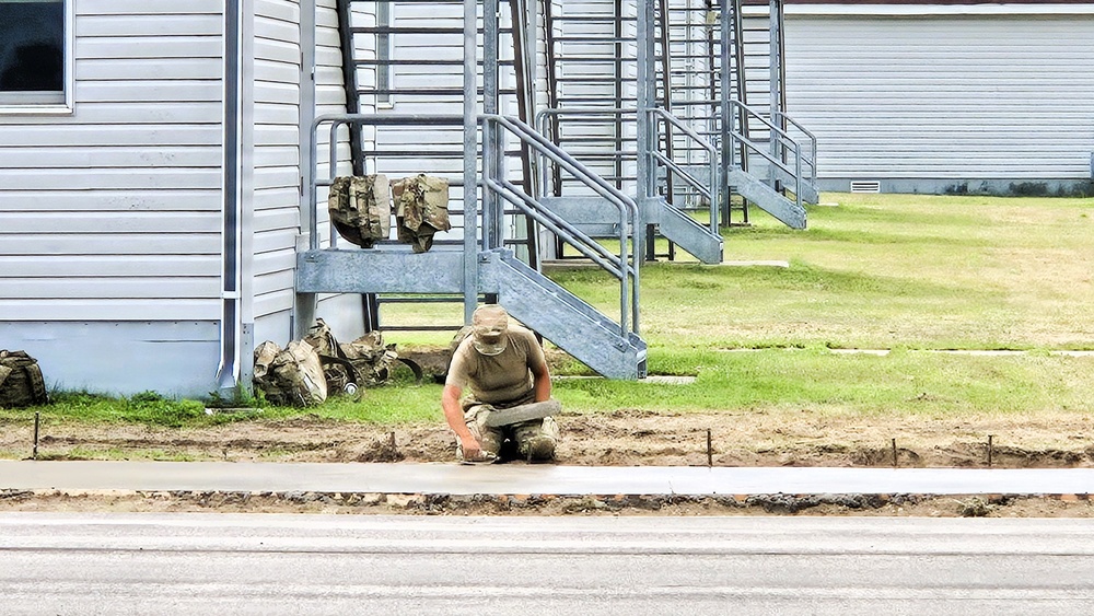 609th Engineer Detachment supports Fort McCoy sidewalk troop project during Warrior Exercise '26
