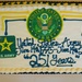 A rectangular sheet cake celebrating the 251st anniversary of the United States Army. The cake features white frosting decorated with blue and yellow piping, the official U.S. Army seal, the Army star logo, and inscribed text marking the founding date of June 14th, 1775 through June 14th, 2026.
