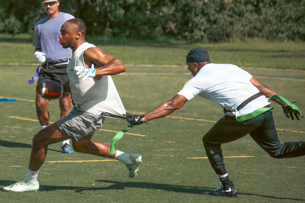 Naval Air Station Jacksonville hosted inaugural All-Navy Men’s Flag Football Team training camp; team heads to Armed Forces championships in San Antonio