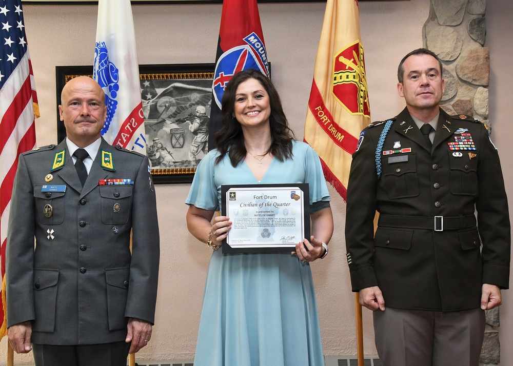 Fort Drum recognizes civilian workforce performance during quarterly awards ceremony