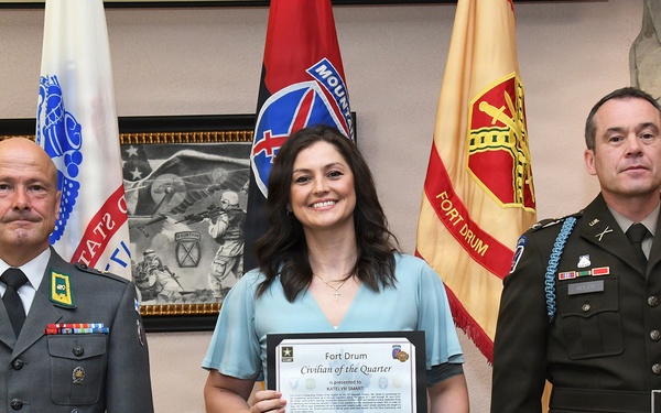 Fort Drum recognizes civilian workforce performance during quarterly awards ceremony