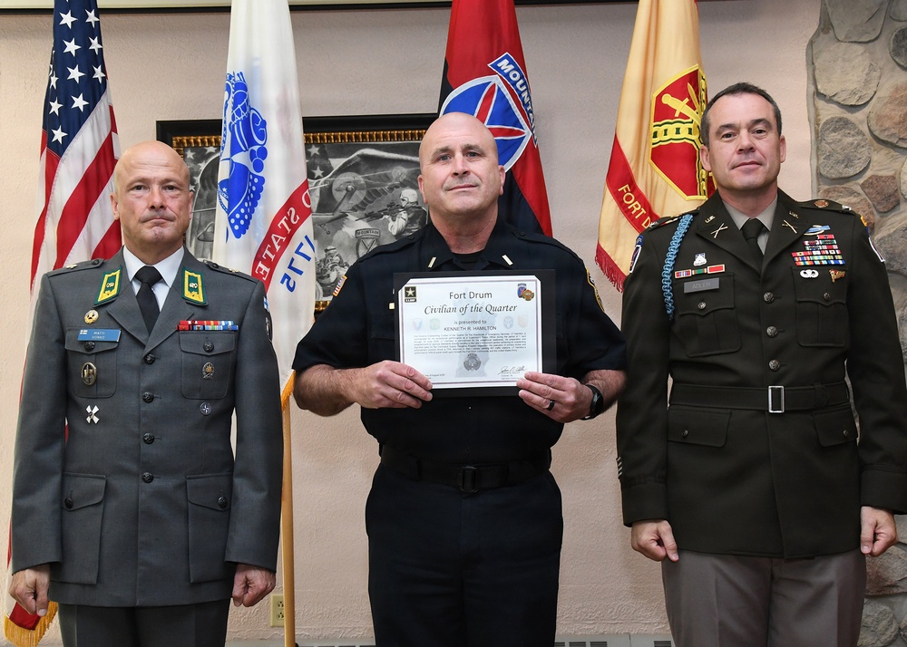 Fort Drum recognizes civilian workforce performance during quarterly awards ceremony