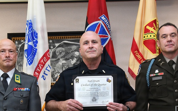 Fort Drum recognizes civilian workforce performance during quarterly awards ceremony