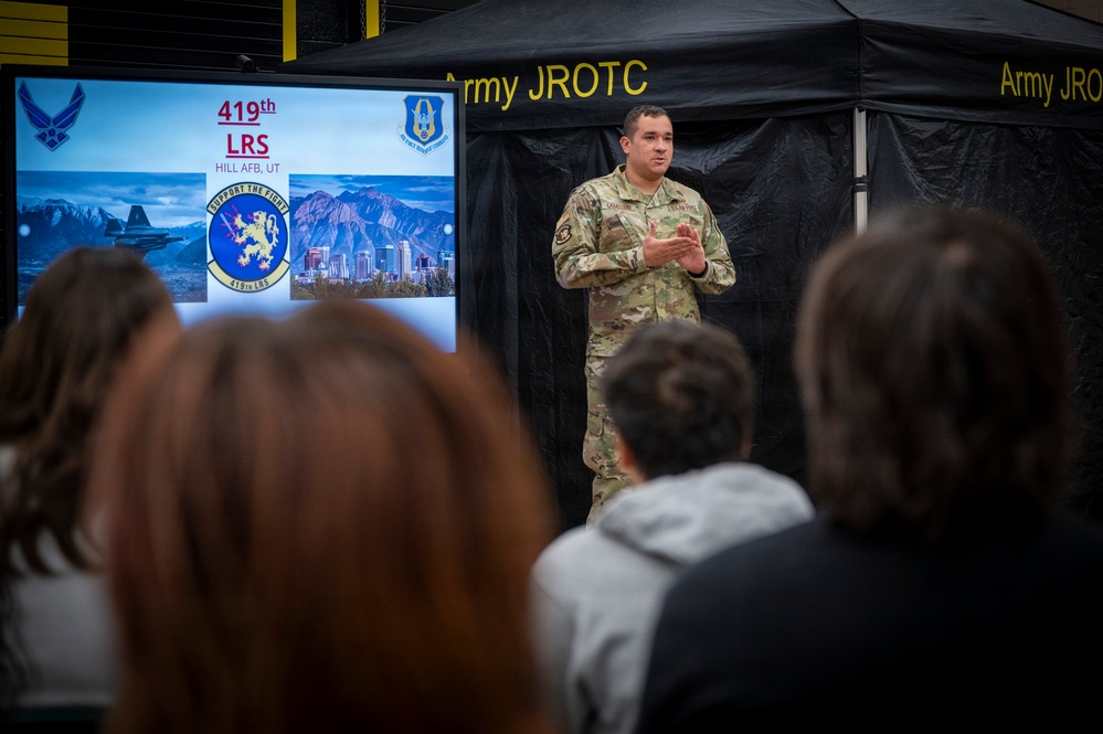 419th LRS Airmen engages with Mojave High School JROTC, Support local community