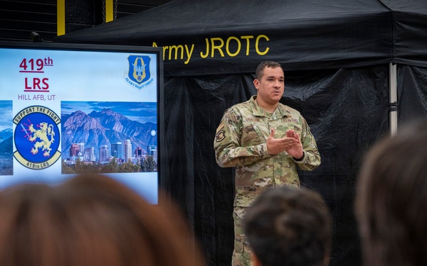 419th LRS Airmen engages with Mojave High School JROTC, Support local community