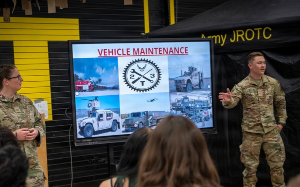 419th LRS Airmen engages with Mojave High School JROTC, Support local community