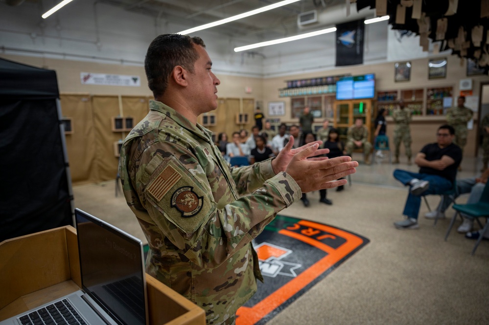 419th LRS Airmen engages with Mojave High School JROTC, Support local community
