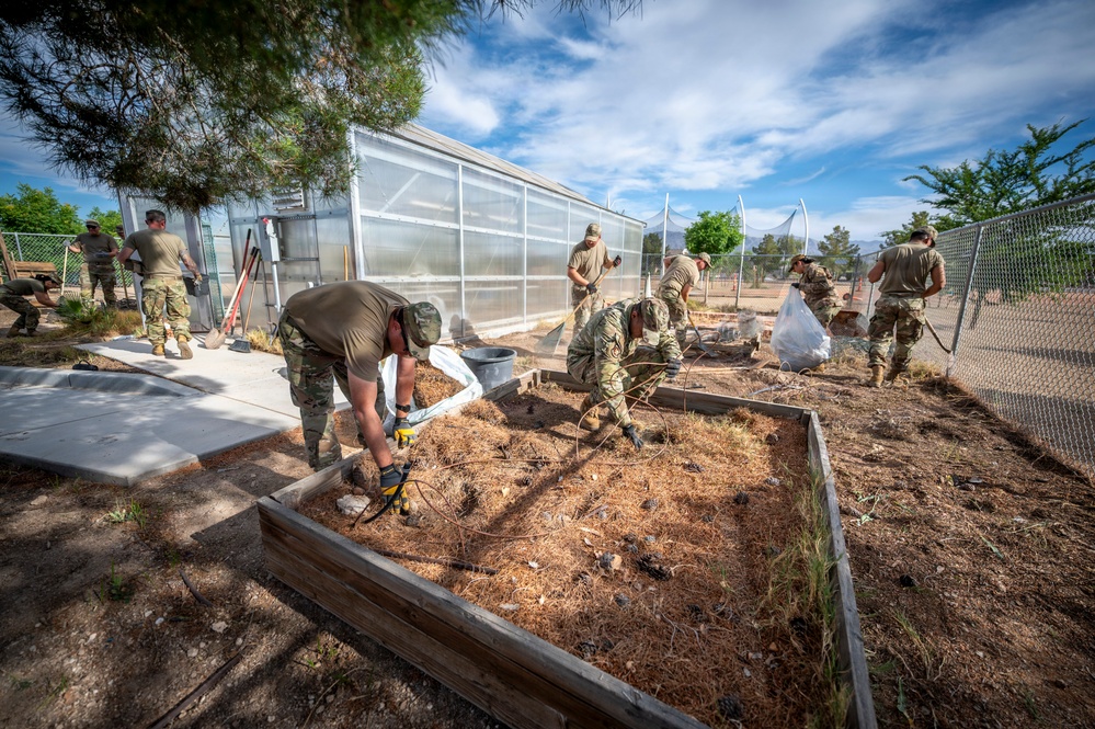 419th LRS Airmen engages with Mojave High School JROTC, Support local community