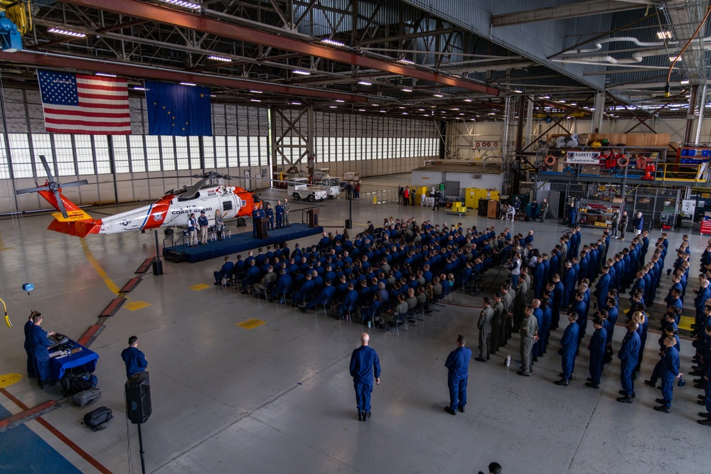 U.S. Coast Guard Air Station Kodiak Conducts Search and Rescue Demonstration during DHS Secretary, USCG Commandant and Alaska Sen. Sullivan visit