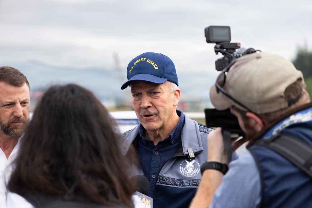 U.S. Coast Guard Air Station Kodiak Conducts Search and Rescue Demonstration during DHS Secretary, USCG Commandant and Alaska Sen. Sullivan visit