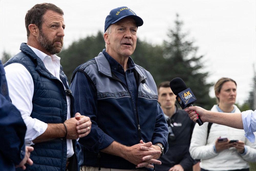 U.S. Coast Guard Air Station Kodiak Conducts Search and Rescue Demonstration during DHS Secretary, USCG Commandant and Alaska Sen. Sullivan visit