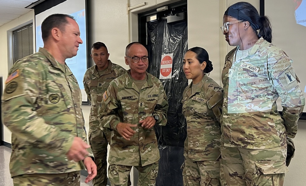 USAR MEDCOM Soldier Receives 86th Division Command Sgt. Maj. Coin