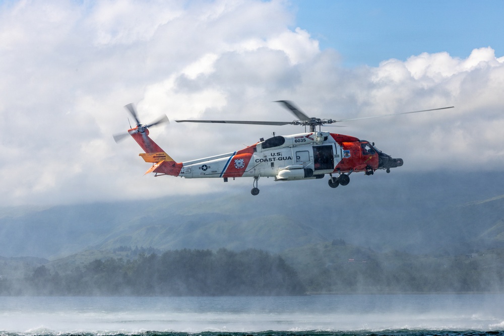 U.S. Coast Guard Air Station Kodiak Conducts Search and Rescue Demonstration during DHS Secretary, USCG Commandant and Alaska Sen. Sullivan visit