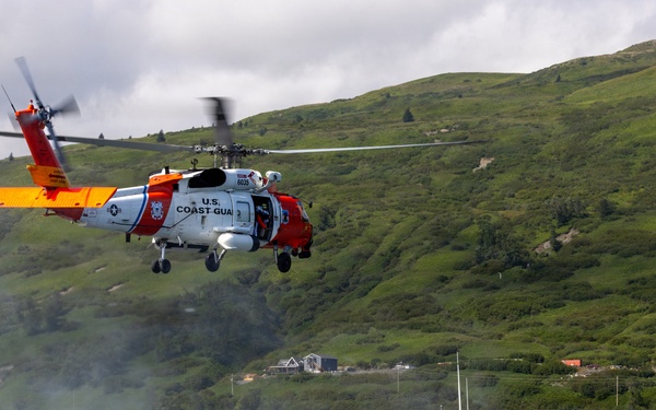 U.S. Coast Guard Air Station Kodiak Conducts Search and Rescue Demonstration during DHS Secretary, USCG Commandant and Alaska Sen. Sullivan visit