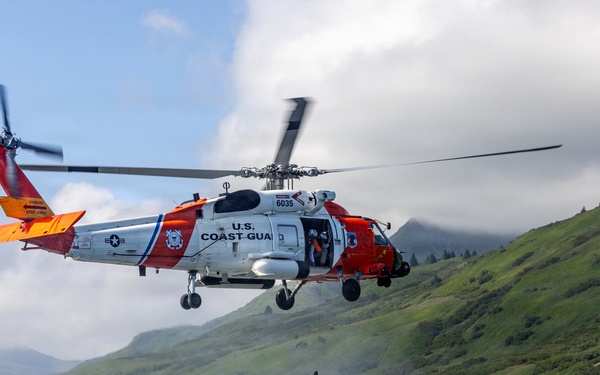 U.S. Coast Guard Air Station Kodiak Conducts Search and Rescue Demonstration during DHS Secretary, USCG Commandant and Alaska Sen. Sullivan visit