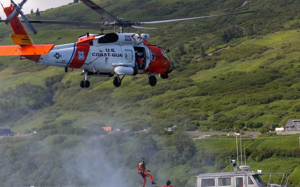 U.S. Coast Guard Air Station Kodiak Conducts Search and Rescue Demonstration during DHS Secretary, USCG Commandant and Alaska Sen. Sullivan visit