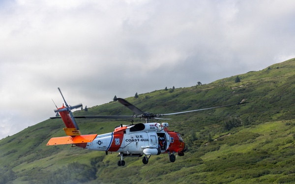 U.S. Coast Guard Air Station Kodiak Conducts Search and Rescue Demonstration during DHS Secretary, USCG Commandant and Alaska Sen. Sullivan visit