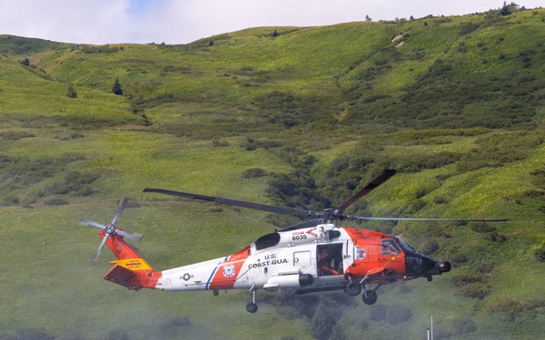 U.S. Coast Guard Air Station Kodiak Conducts Search and Rescue Demonstration during DHS Secretary, USCG Commandant and Alaska Sen. Sullivan visit