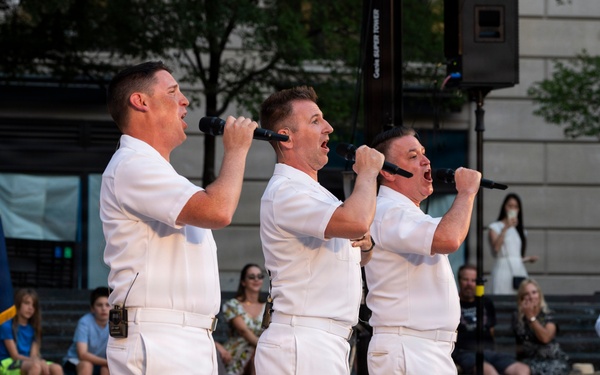 The United States Navy Band performs its Concert on the Avenue at the Navy Memorial