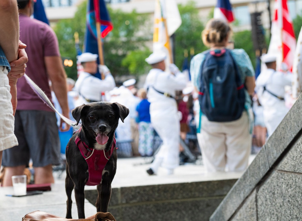 The United States Navy Band performs its Concert on the Avenue at the Navy Memorial