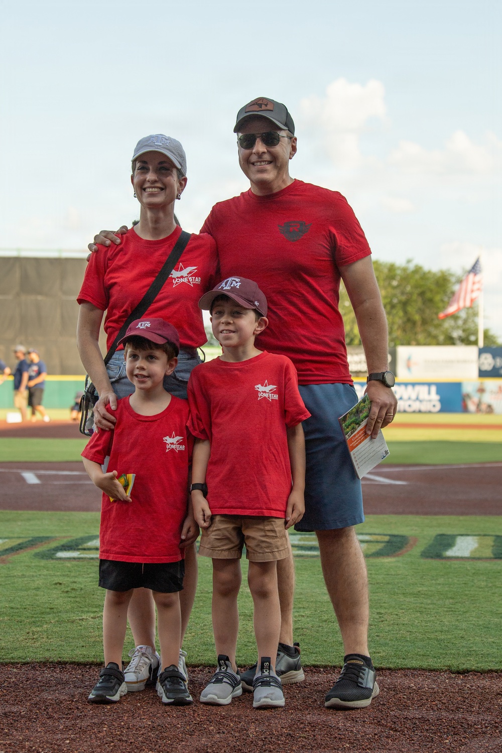 Col. Ehman Throws First Pitch for San Antonio Missions