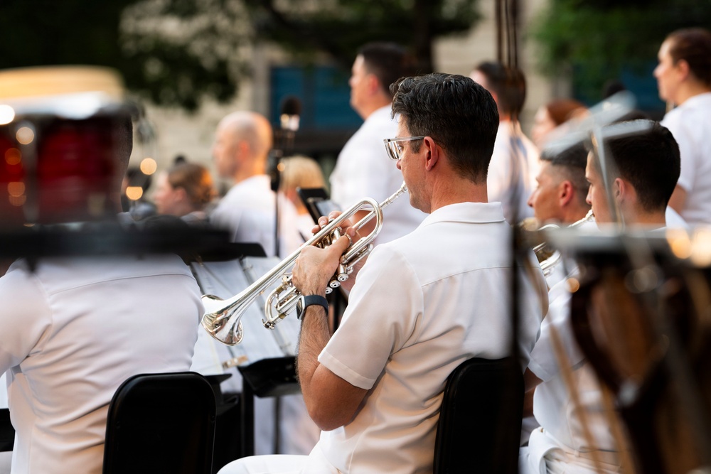 The United States Navy Band performs its Concert on the Avenue at the Navy Memorial