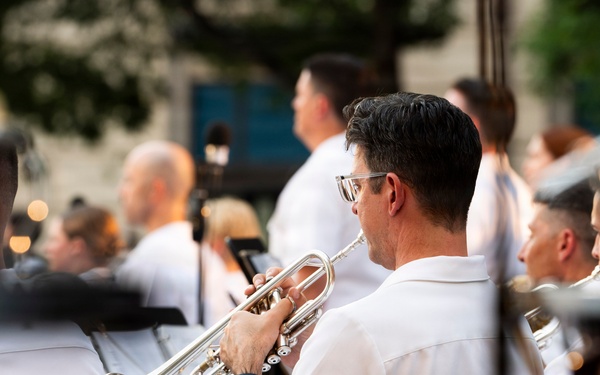 The United States Navy Band performs its Concert on the Avenue at the Navy Memorial