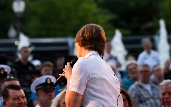 The United States Navy Band performs its Concert on the Avenue at the Navy Memorial