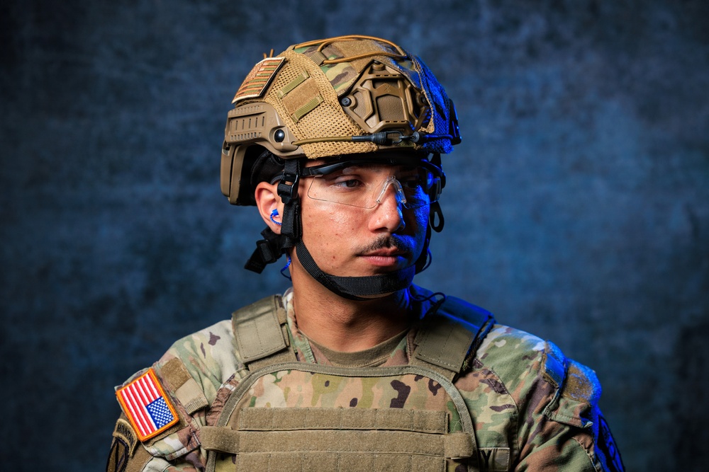 Demonstrating properly fit hearing protection