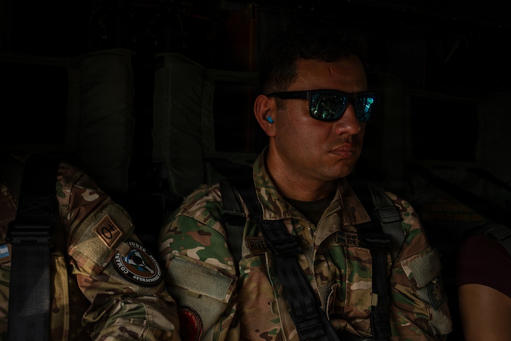Joint Task Force-Bravo’s 1st Battalion, 228th Aviation Regiment conducts a tactical flyover during PANAMAX 2026’s distinguished visitors day