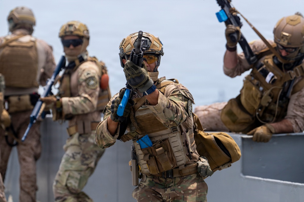 U.S. Coast Guard PSU 301, partner forces enhance maritime security through joint VBSS operations during PANAMAX 2026