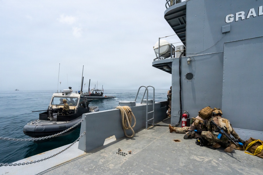 U.S. Coast Guard PSU 301, partner forces enhance maritime security through joint VBSS operations during PANAMAX 2026