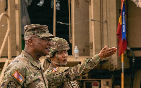 Illinois National Guard Senior Leaders Visit 1744th Transportation Company at Camp Grayling