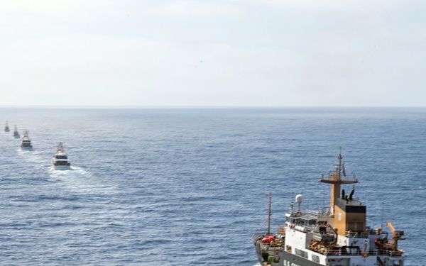 Coast Guard asset formation exercise off the San Diego coast