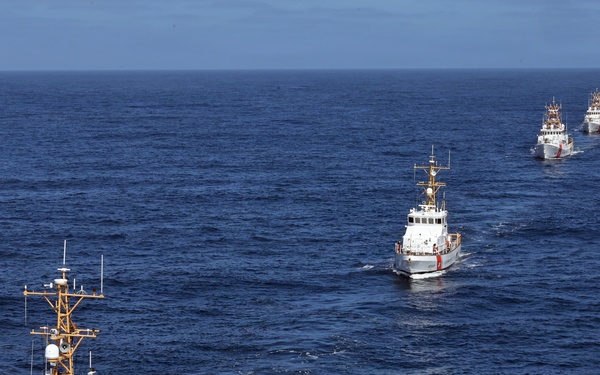 Coast Guard asset formation exercise off the San Diego coast