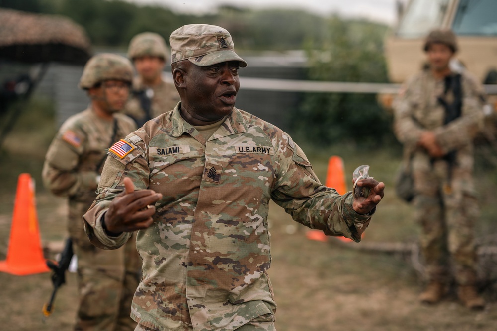 Illinois National Guard Senior Leaders Visit 1744th Transportation Company at Camp Grayling