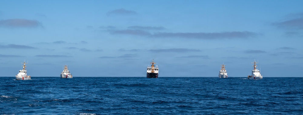 Coast Guard asset formation exercise off the San Diego coast
