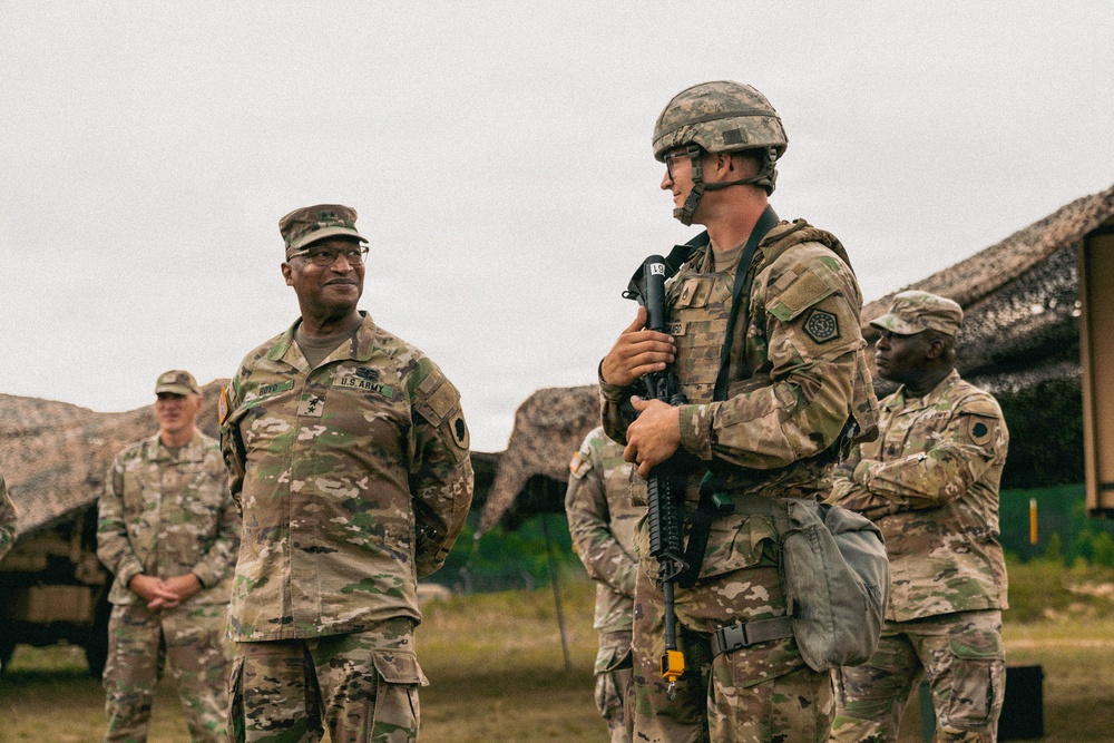 Illinois National Guard Senior Leaders Visit 1744th Transportation Company at Camp Grayling