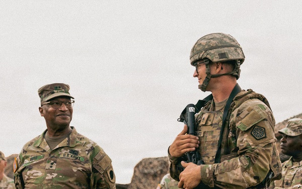 Illinois National Guard Senior Leaders Visit 1744th Transportation Company at Camp Grayling