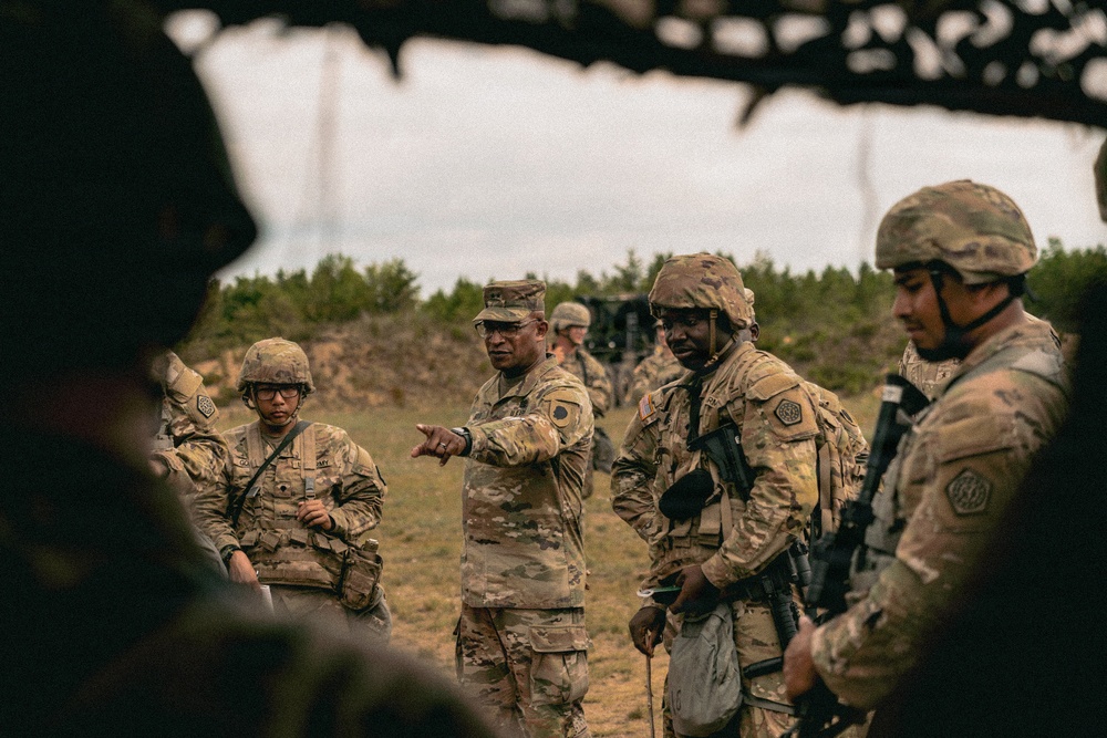 Illinois National Guard Senior Leaders Visit 1744th Transportation Company at Camp Grayling