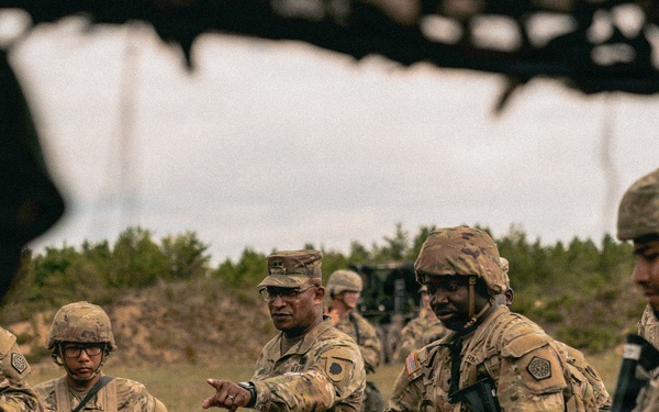 Illinois National Guard Senior Leaders Visit 1744th Transportation Company at Camp Grayling