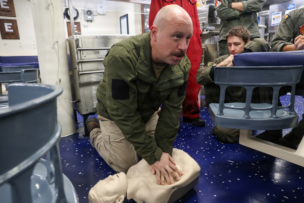 John Finn Conducts CPR Training
