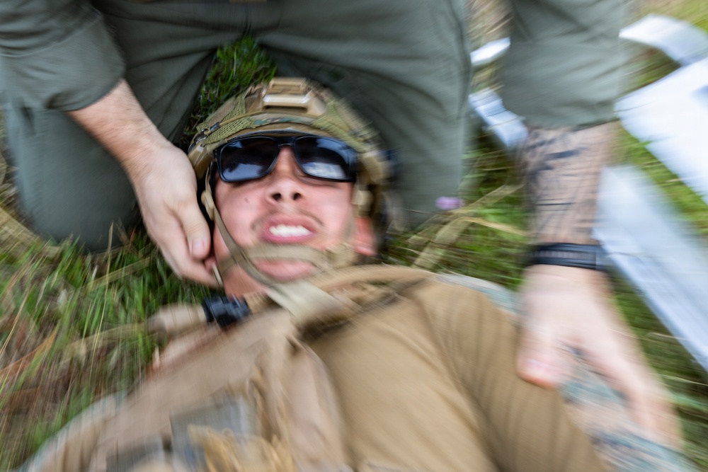 MRF-D Marines, Sailors perform casualty care training with Indonesian marines