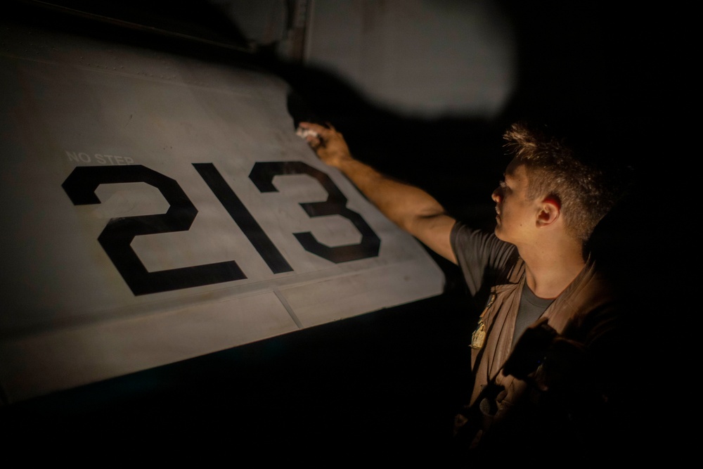 Abraham Lincoln Conducts Aircraft Maintenance