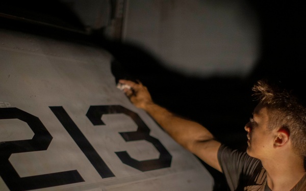 Abraham Lincoln Conducts Aircraft Maintenance